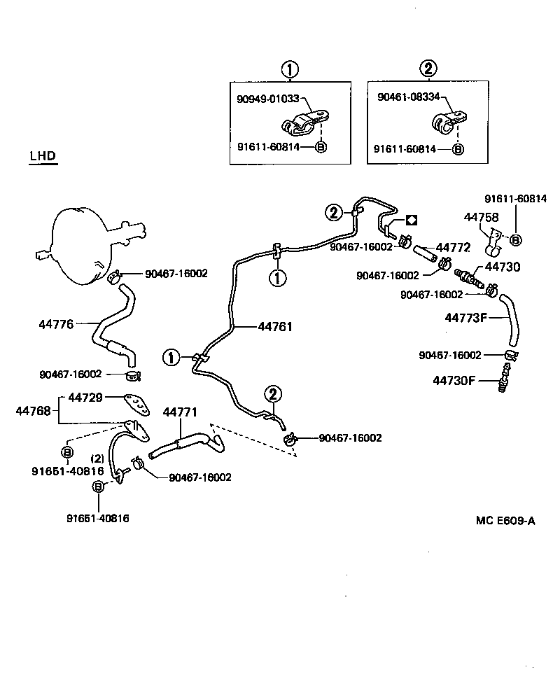 Exploded illustration MCE609A