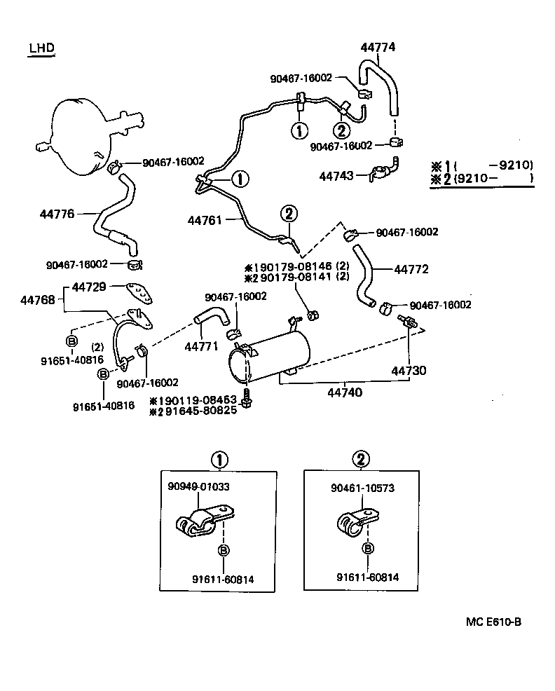 Exploded illustration MCE610B