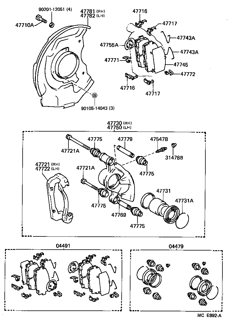 Exploded illustration MCE892A
