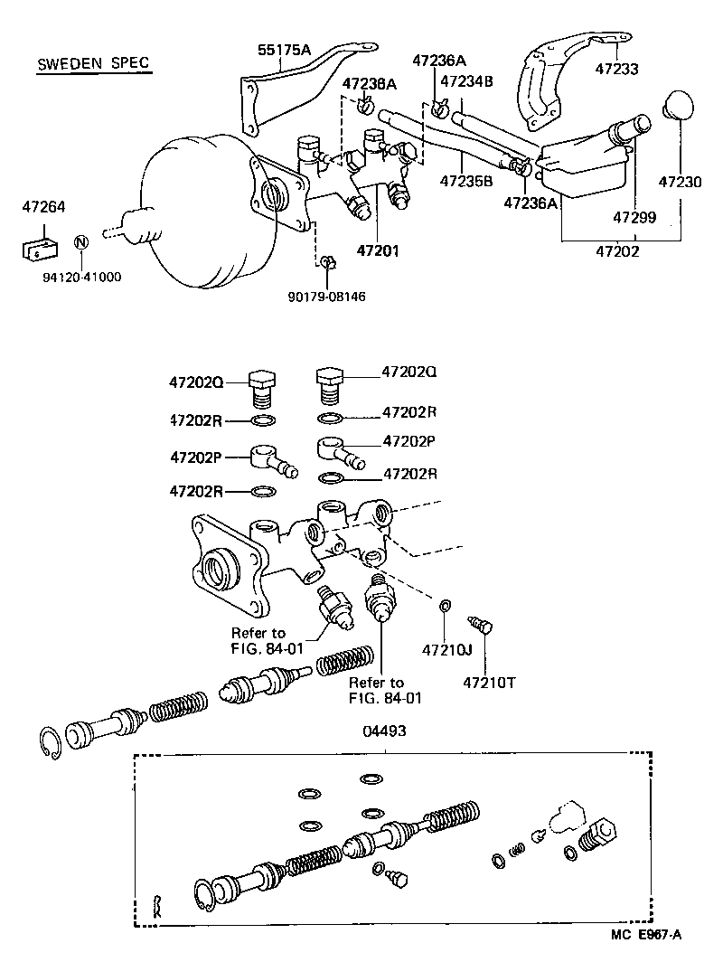 Exploded illustration MCE967A