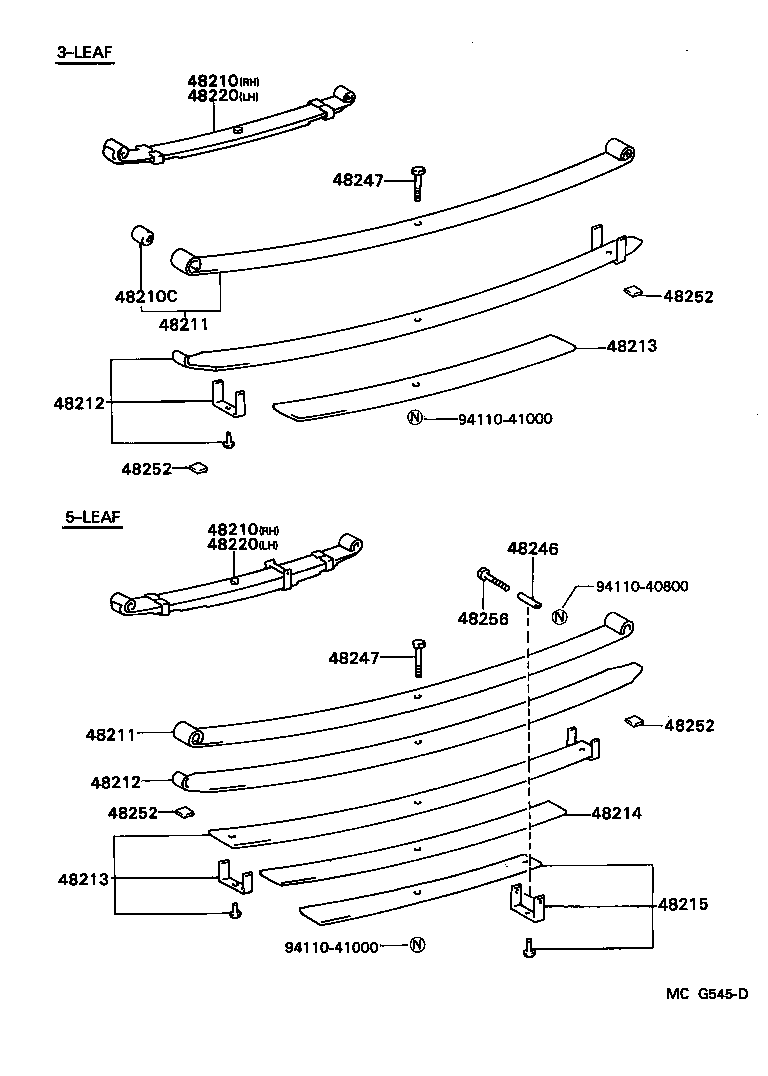 Exploded illustration MCG545D