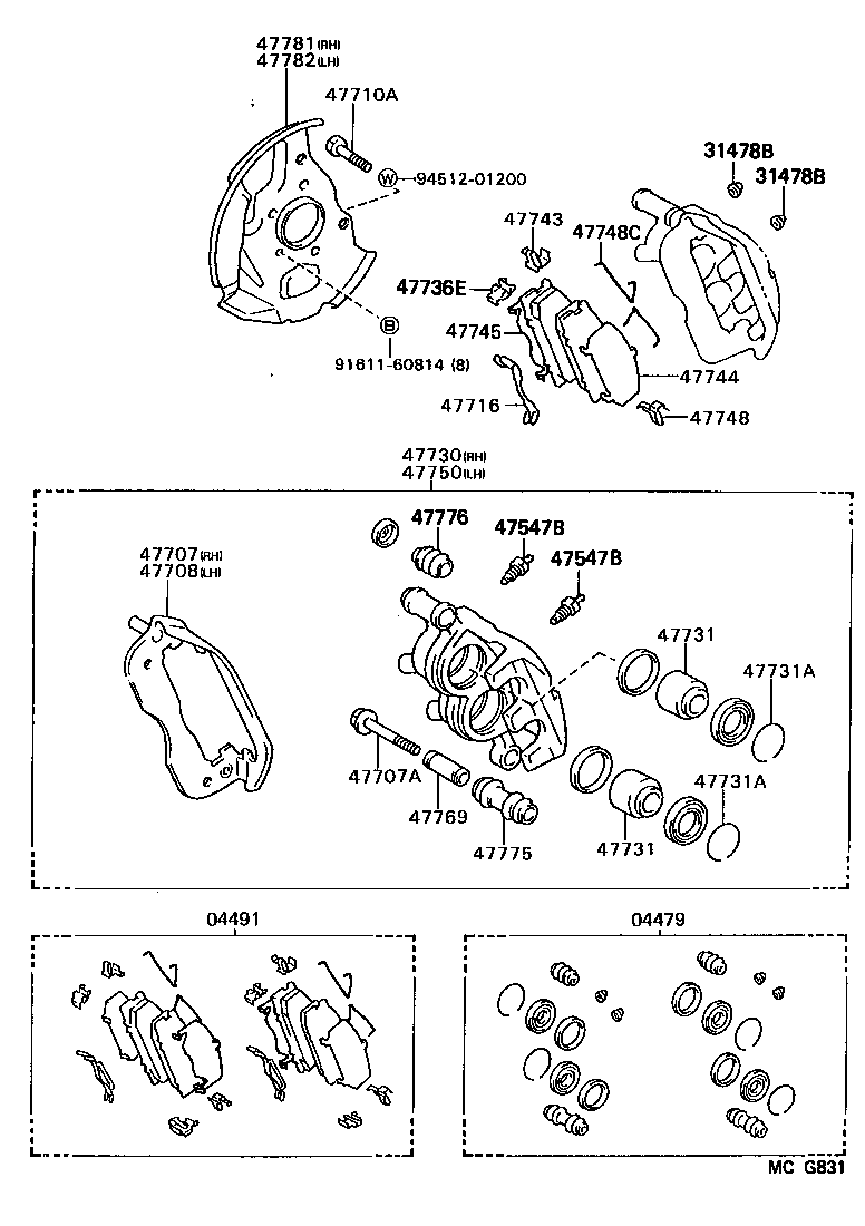 Exploded illustration MCG831