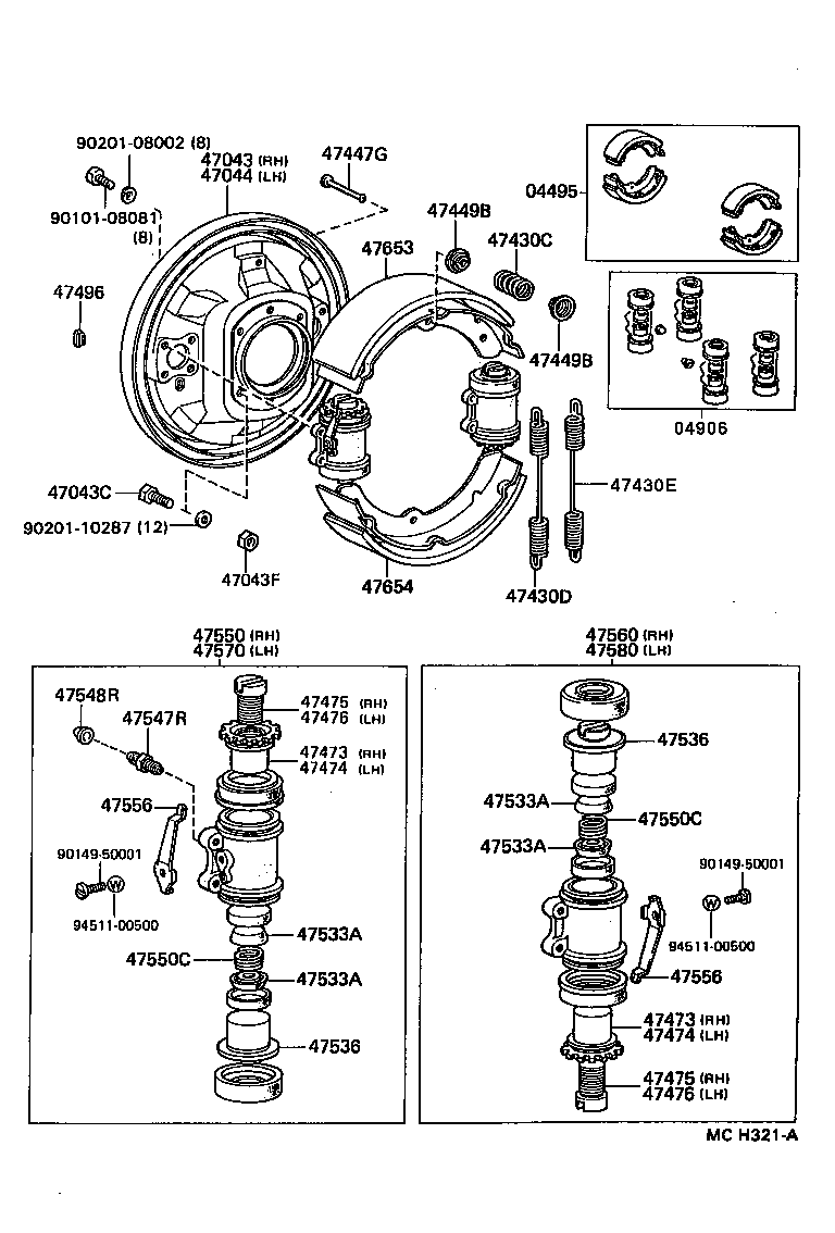 Exploded illustration MCH321A