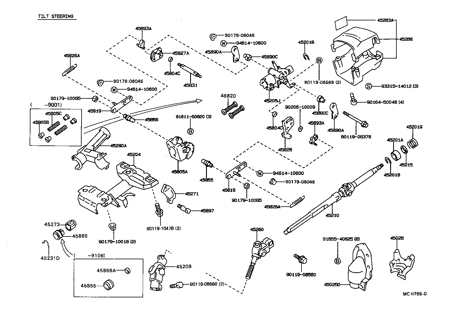 Exploded illustration MCH765D