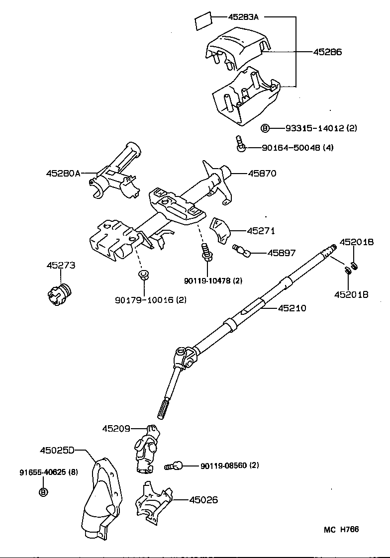 Exploded illustration MCH766