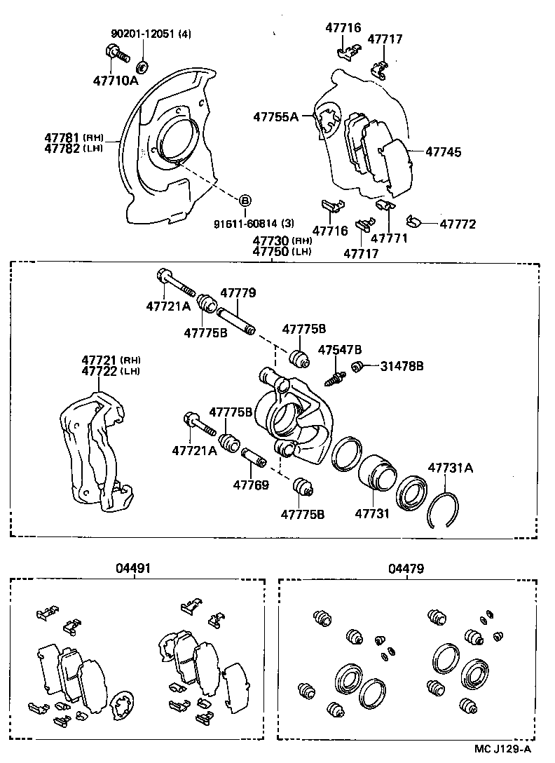 Exploded illustration MCJ129A