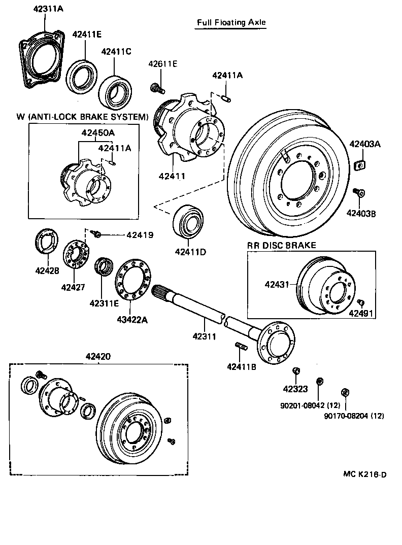 Exploded illustration MCK216D