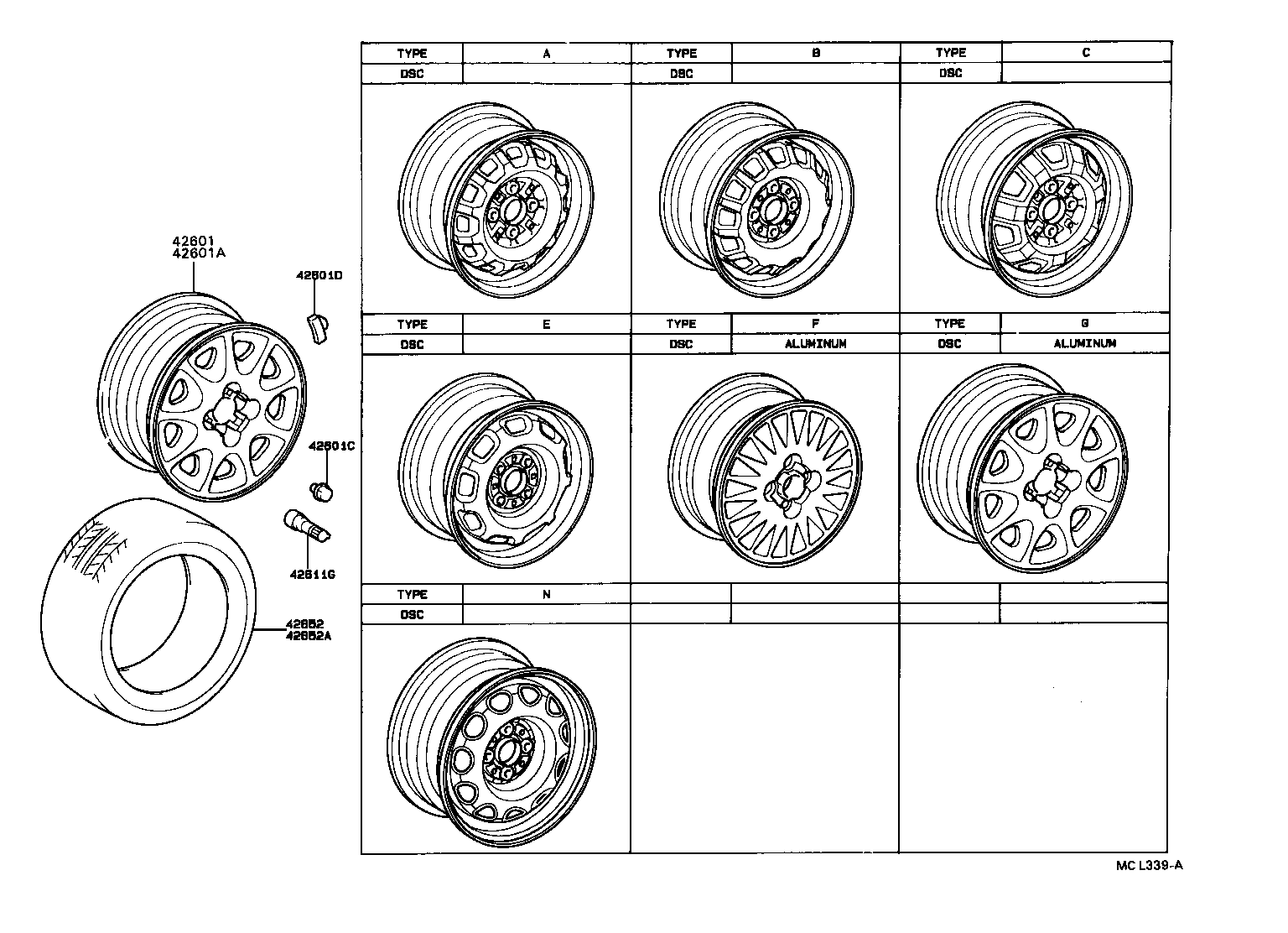 Exploded illustration MCL339A