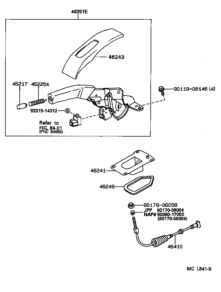 Exploded illustration MCL841B