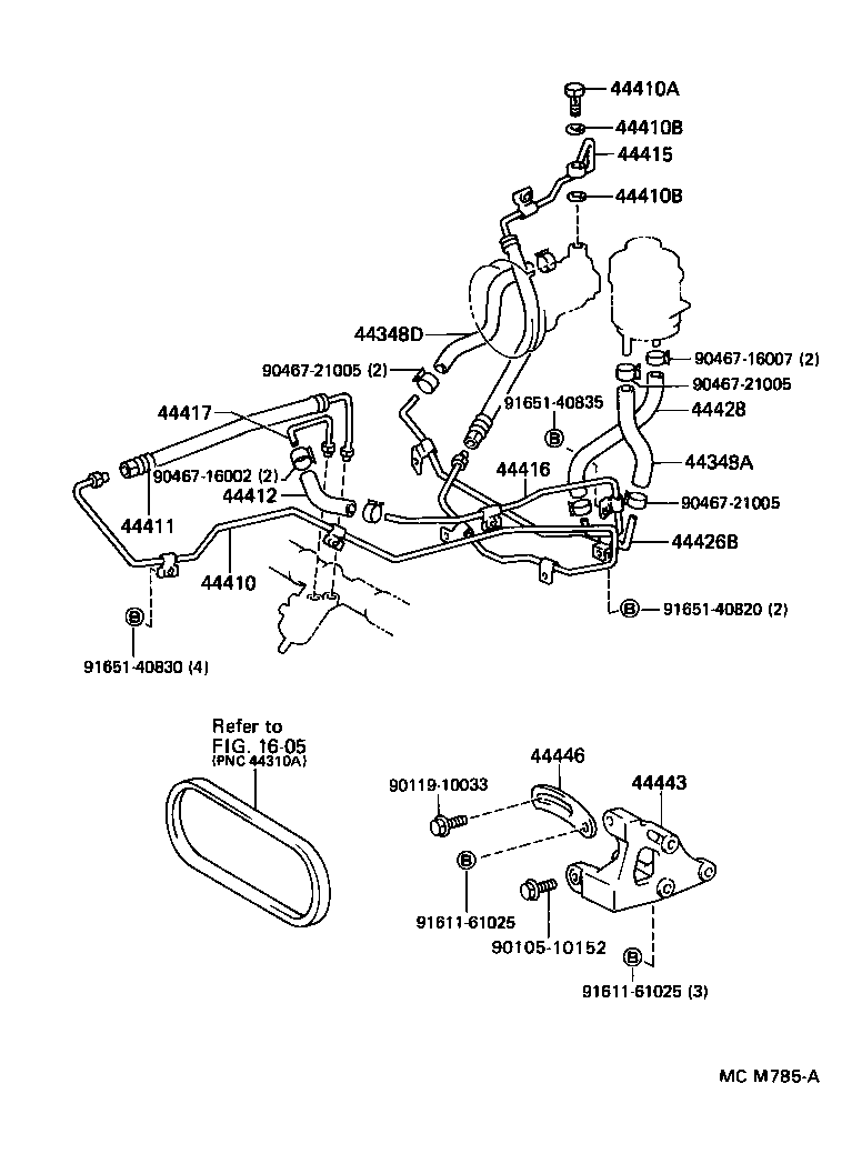 Exploded illustration MCM785A