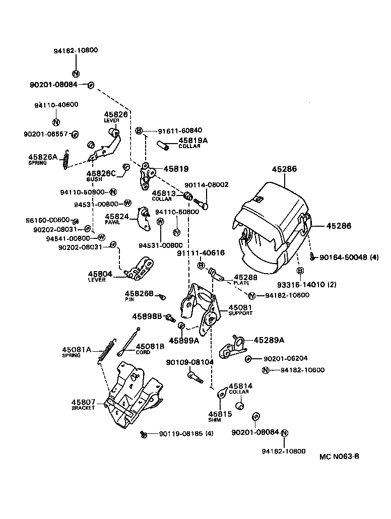 Exploded illustration MCN063B