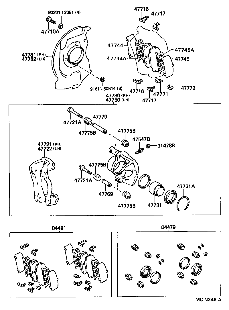 Exploded illustration MCN345A