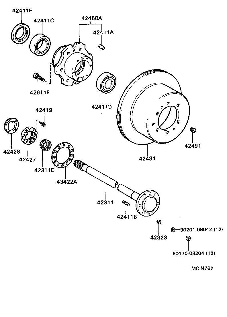 Exploded illustration MCN762