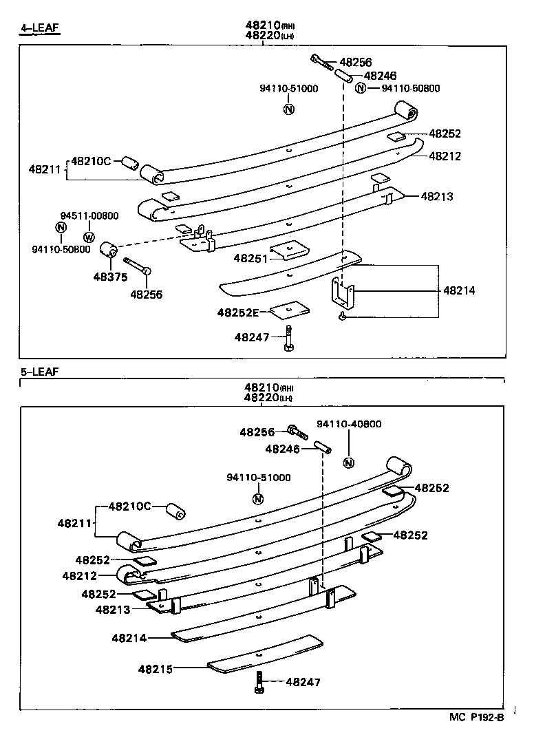 Exploded illustration MCP192B