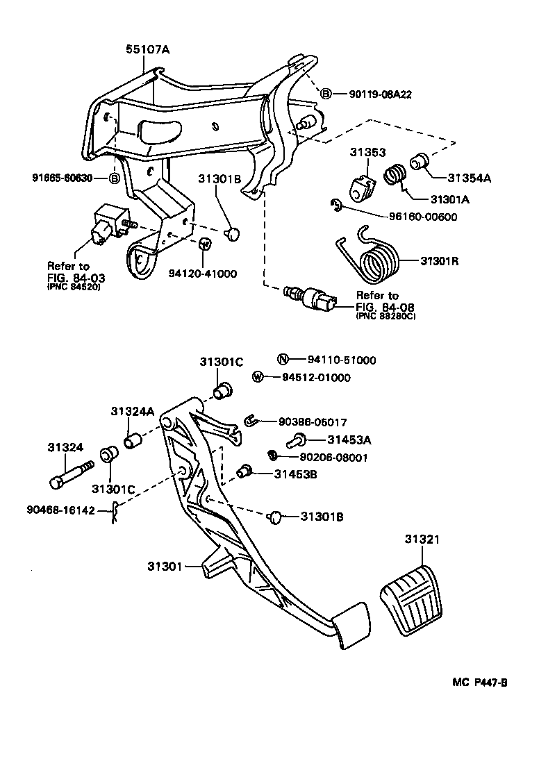 Exploded illustration MCP447B