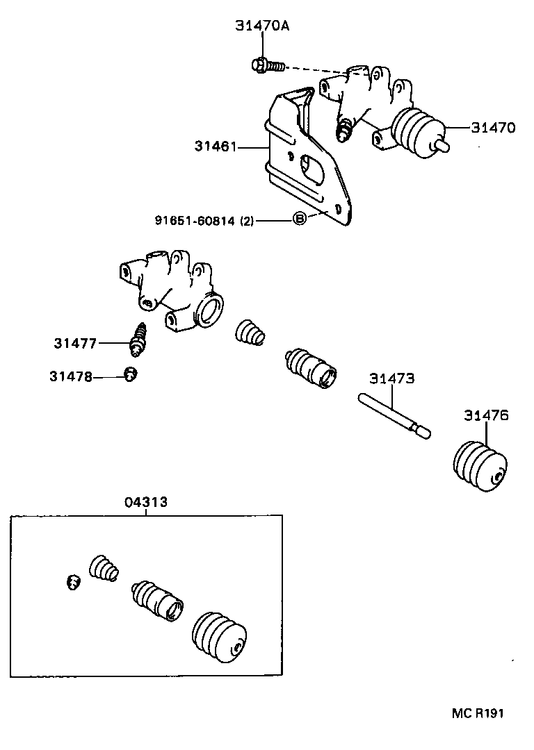 Exploded illustration MCR191