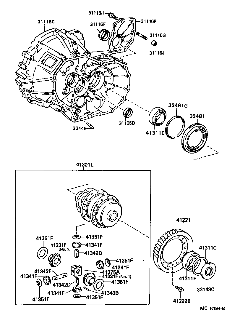 Exploded illustration MCR194B
