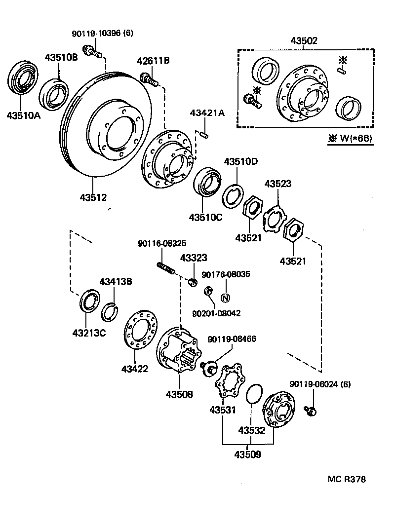Exploded illustration MCR378
