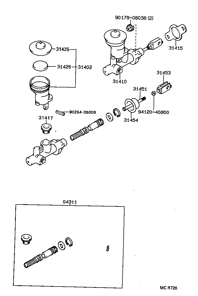 Exploded illustration MCR726