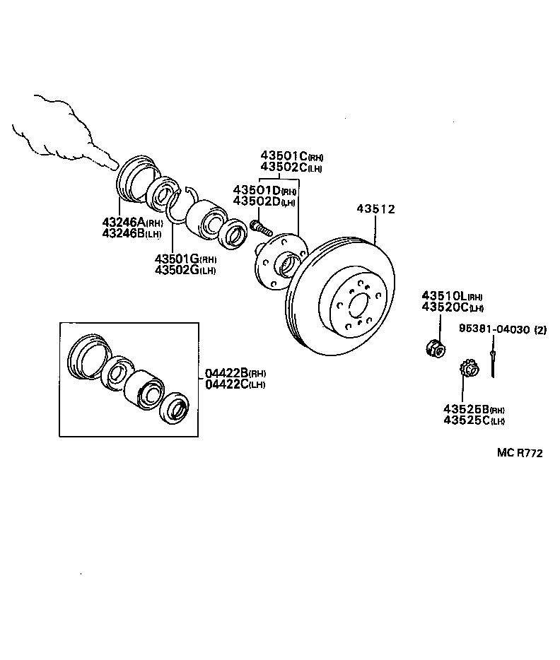 Exploded illustration MCR772