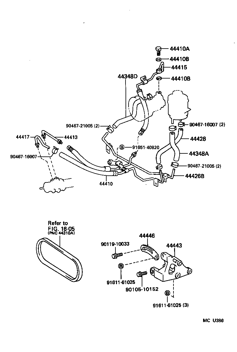 Exploded illustration MCU386