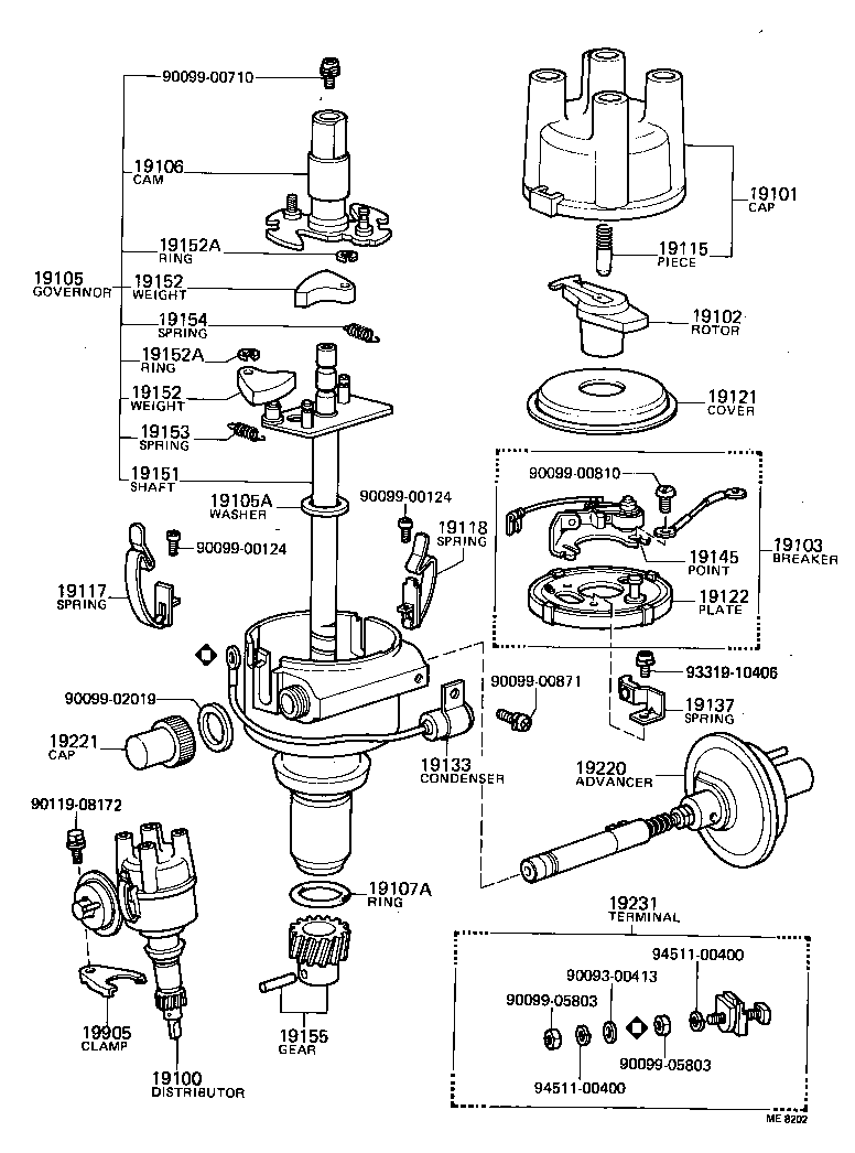 Exploded illustration ME8202