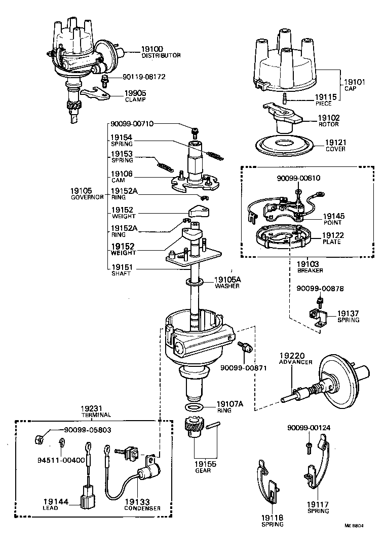 Exploded illustration ME8804