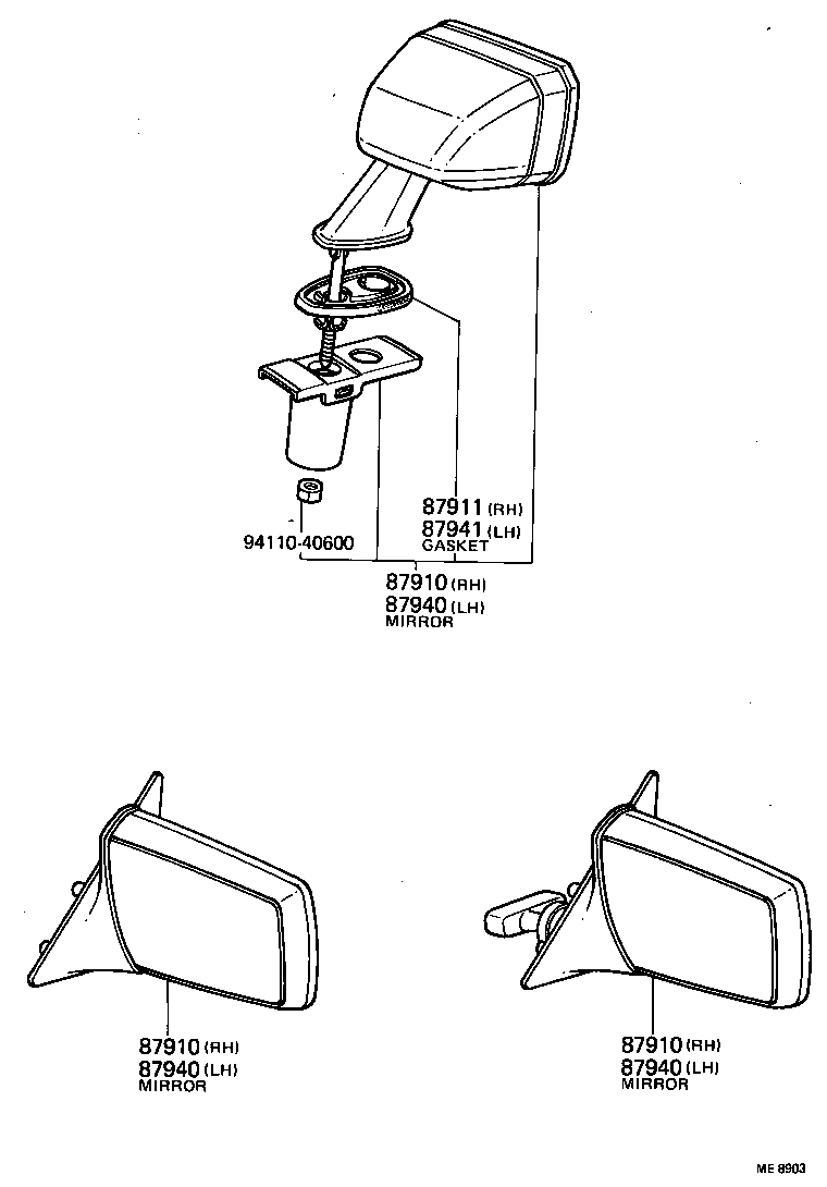Exploded illustration ME8903