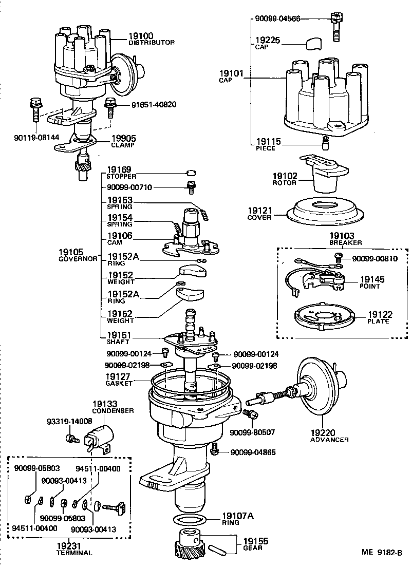 Exploded illustration ME9182B