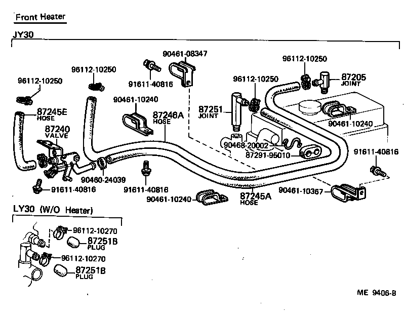 Exploded illustration ME9406B