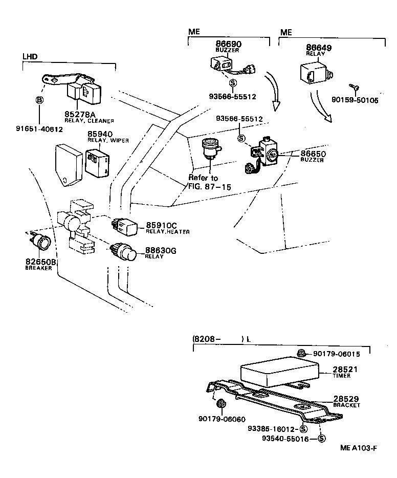 Exploded illustration MEA103F