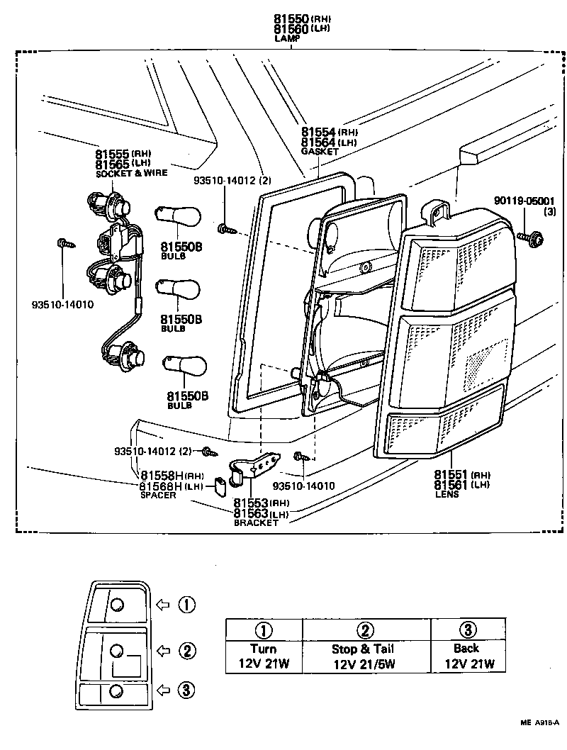 Exploded illustration MEA916A