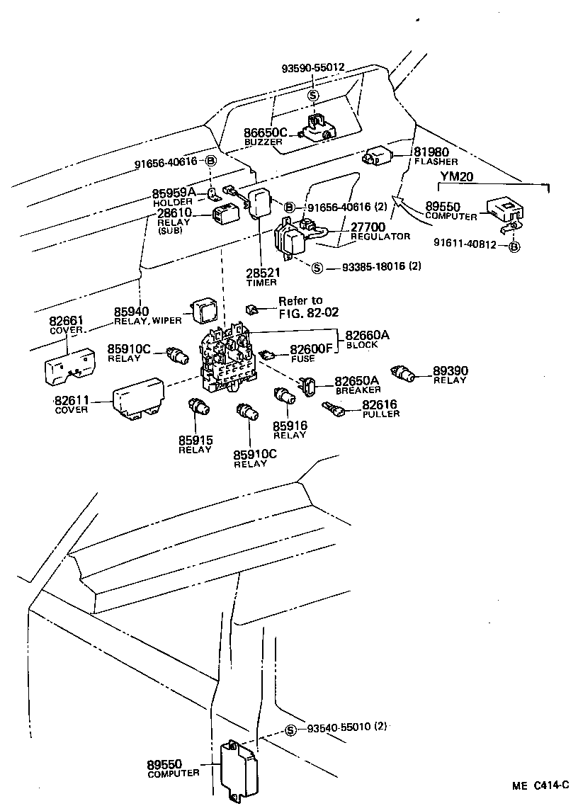 Exploded illustration MEC414C