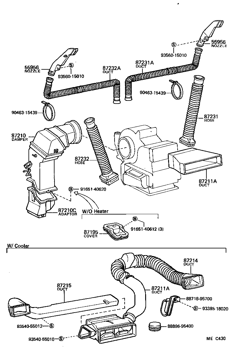Exploded illustration MEC430