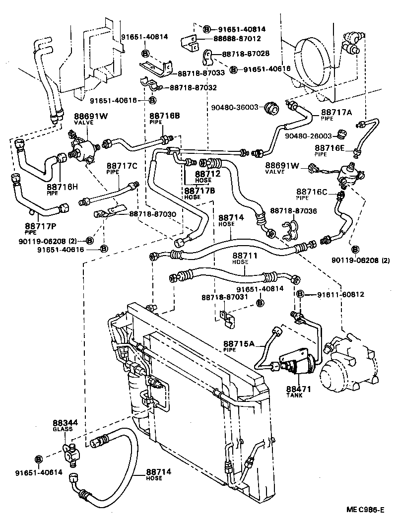 Exploded illustration MEC986E