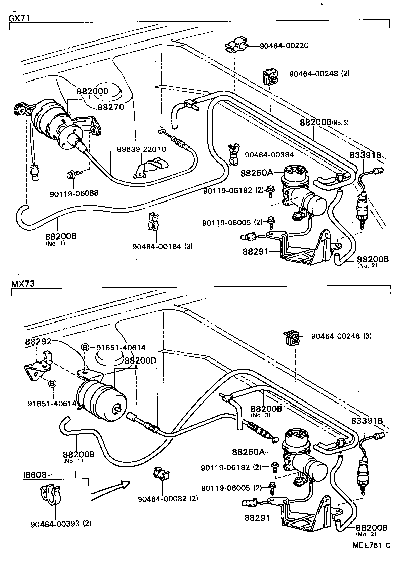 Exploded illustration MEE761C