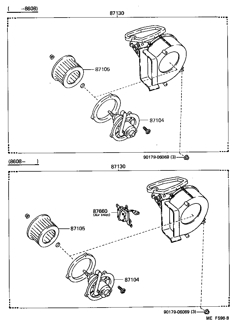 Exploded illustration MEF596B