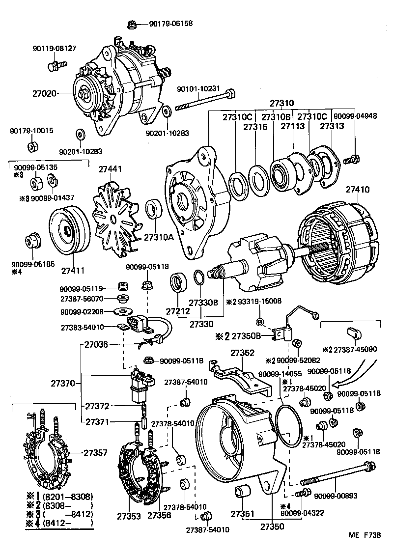 Exploded illustration MEF738