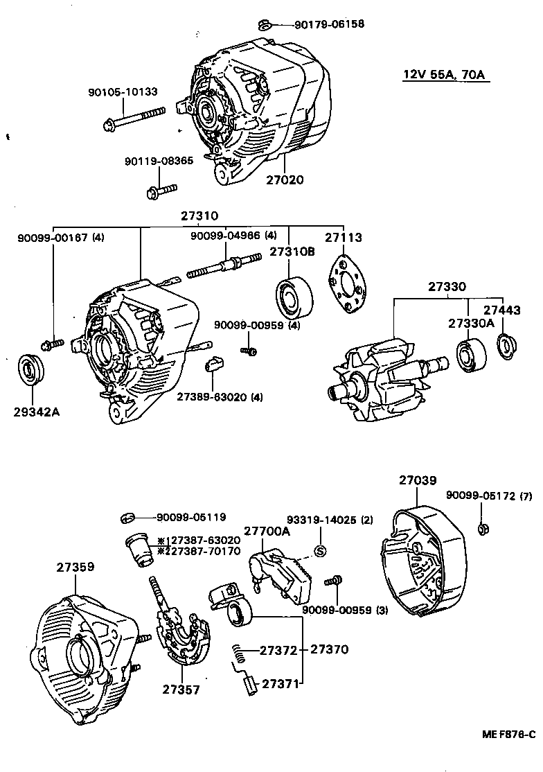 Exploded illustration MEF876C