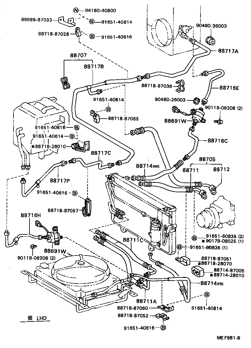 Exploded illustration MEF981B