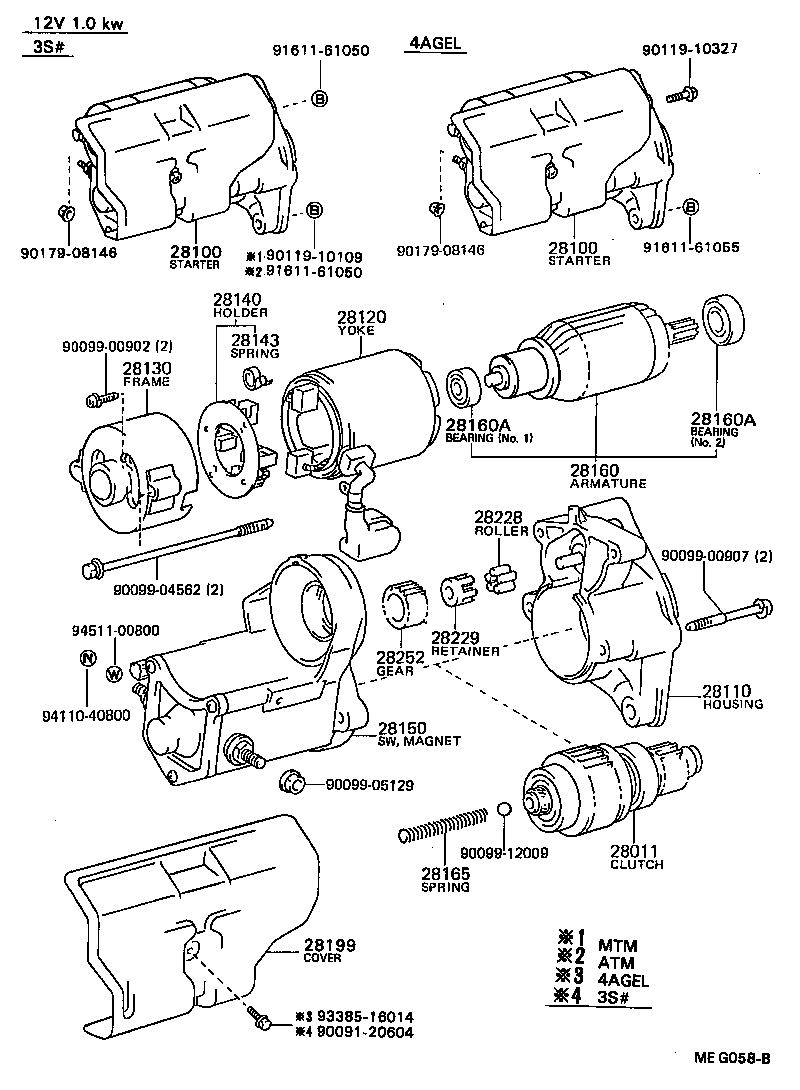 Exploded illustration MEG058B