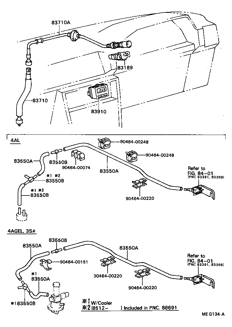 Exploded illustration MEG134A