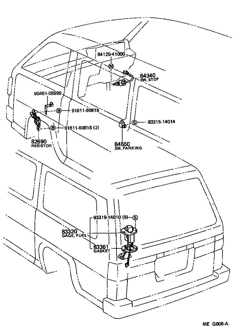 Exploded illustration MEG606A