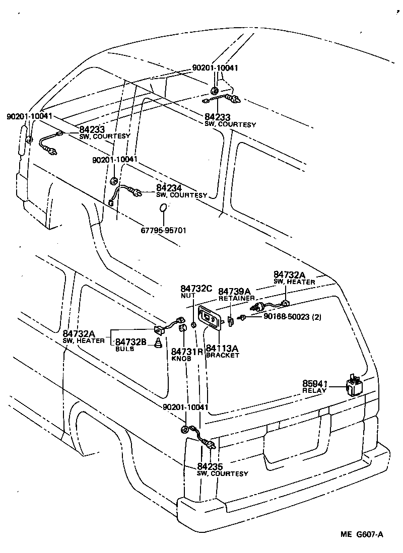 Exploded illustration MEG607A