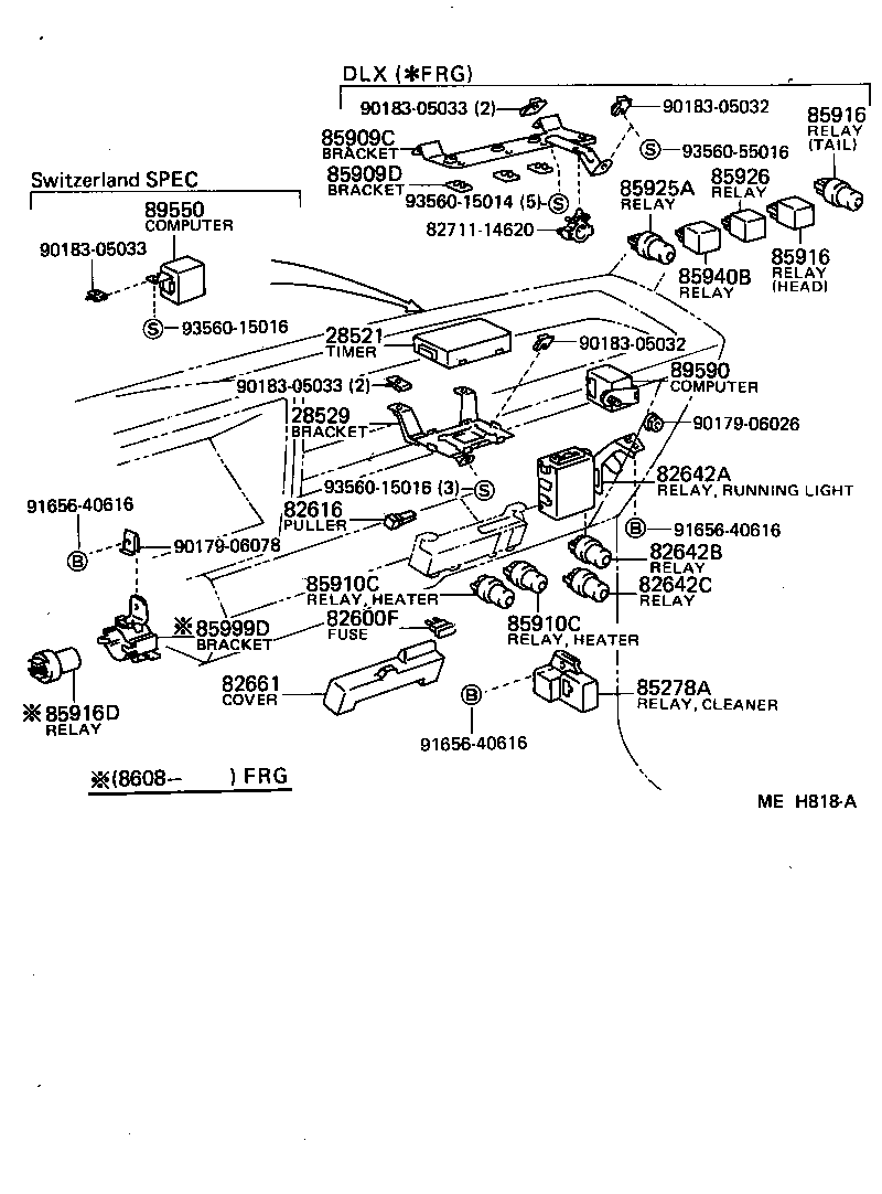 Exploded illustration MEH818A