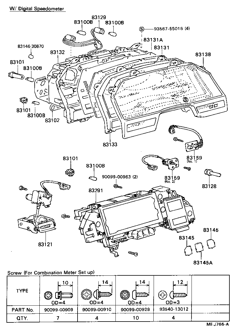 Exploded illustration MEJ766A