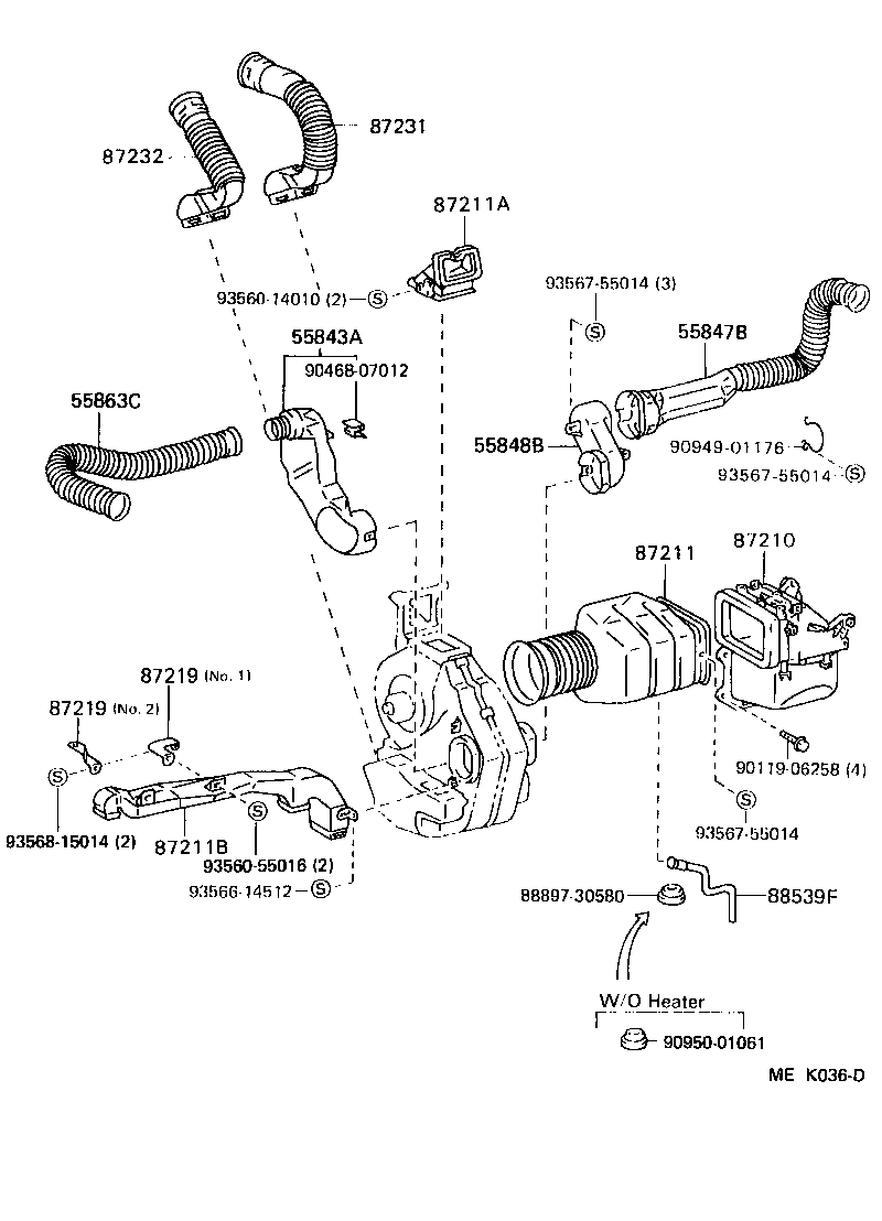 Exploded illustration MEK036D