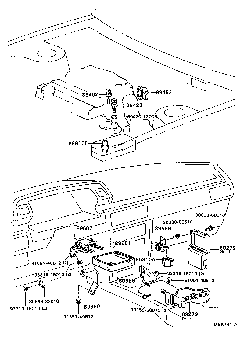 Exploded illustration MEK741A