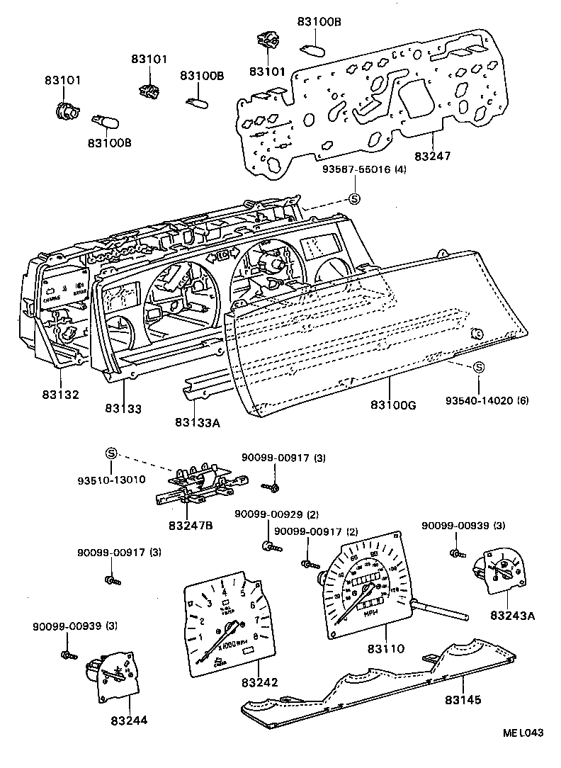 Exploded illustration MEL043