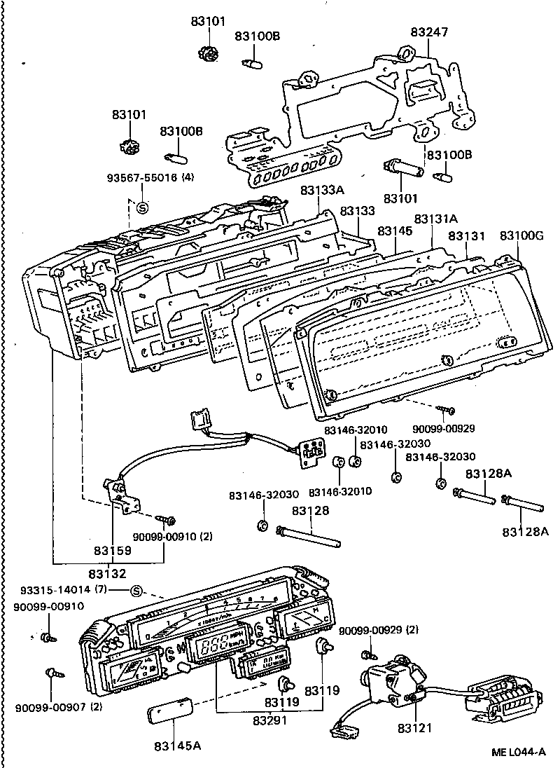 Exploded illustration MEL044A